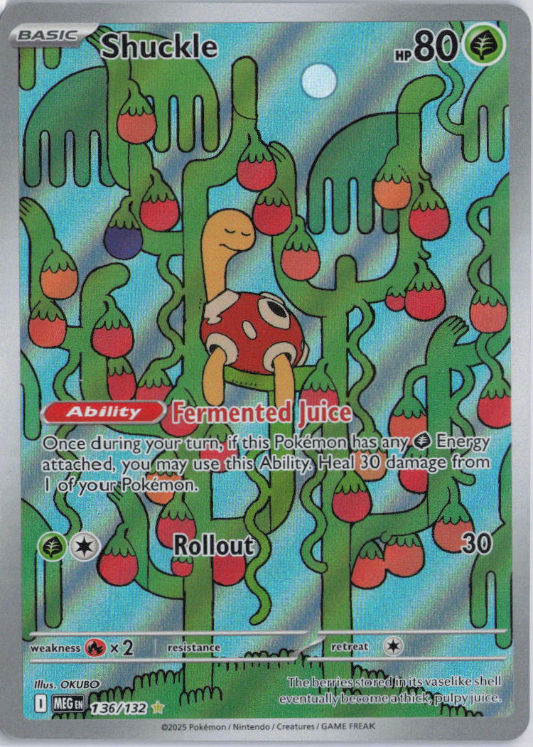 Shuckle 136/132 Illustration Rare ME01 Mega Evolution